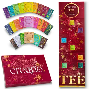 Creano, calendrier de l'Avent mural thés et infusions bio, 24 sachets
