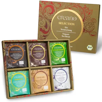 Creano Organic Tea Blend, coffret de 24 sachets, 6 thés bio aromatisés