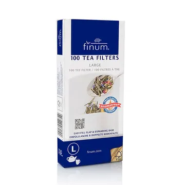 Finum filtres à thé en papier, taille L, lot de 100