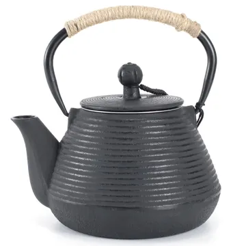 MILVBUSISS fonte noire 1 l, théière japonaise en fonte à intérieur émaillé