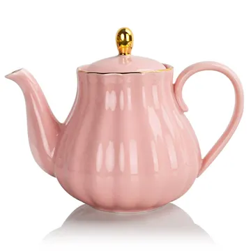 Sweejar Home 890 ml, théière en porcelaine à infuseur, forme citrouille